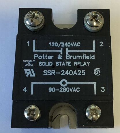 POTTER&BRUMFIELD SOLID STATE RELAY SSR-240A25 120-280VAC