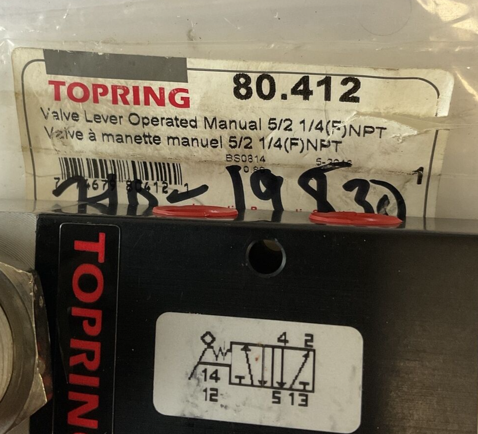 TOPRING 80.412 VALVE LEVER 5/2 1/4