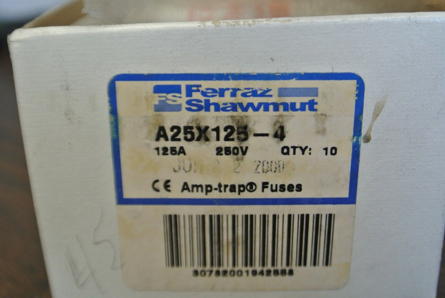 FERRAZ / GOULD SHAWMUT A25X125-4 / RECTIFIER FUSE / 125A / 250VAC / NEW SURPLUS