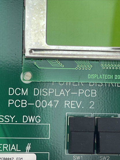 POWER DISTRIBUTION INC PCB-0047 REV 2 DCM DISPLAY-PCB CIRCUIT BOARD