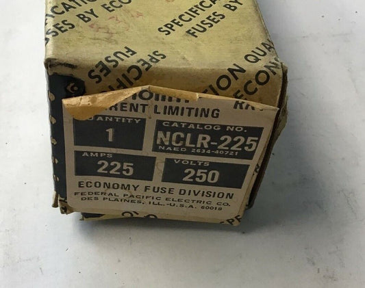 ECONOLIM NCLR-225 FUSE CLASS RK1 250V CURRENT LIMITING NCL-225