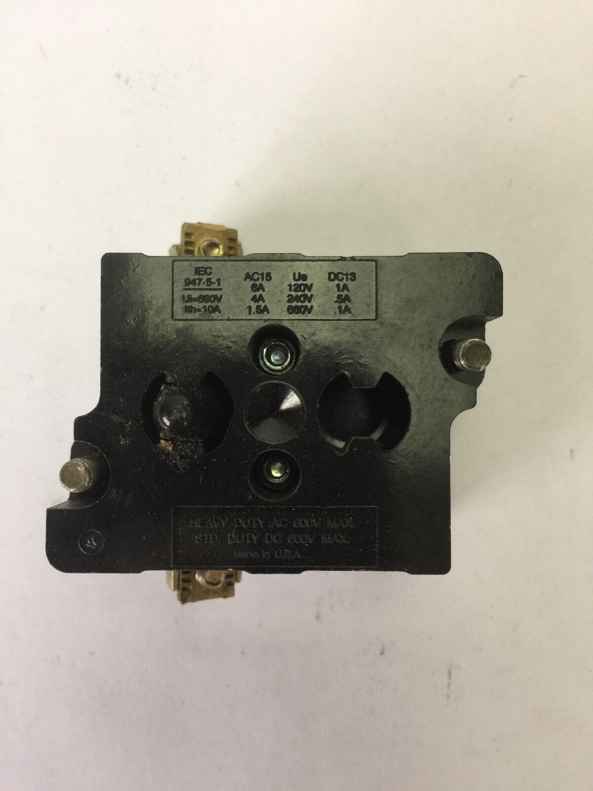 CUTLER HAMMER 10250T51 CONTACT BLOCK 600V (LOT OF 4)