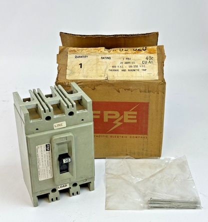 FPE - HEF631020 - CIRCUIT BREAKER - 3 POLE/240VAC/30A, LB-186 - NEW