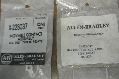 LOT of 5 / ALLEN-BRADLEY X-228037 MOVABLE CONTACT ASSEMBLY / BX, BXL / RELAY