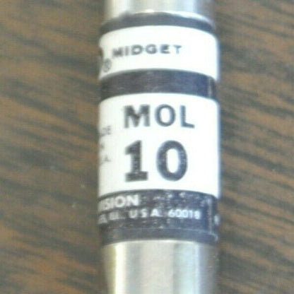 BOX of 10 / ECONOMY / ECO / FPE MOL-10 MIDGET FUSE / 10A / 250V / NEW SURPLUS