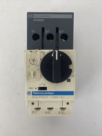 TELEMECANIQUE GV2-P05H7/0.63-1A MANUAL MOTOR STARTER TRIP 0.63-1A