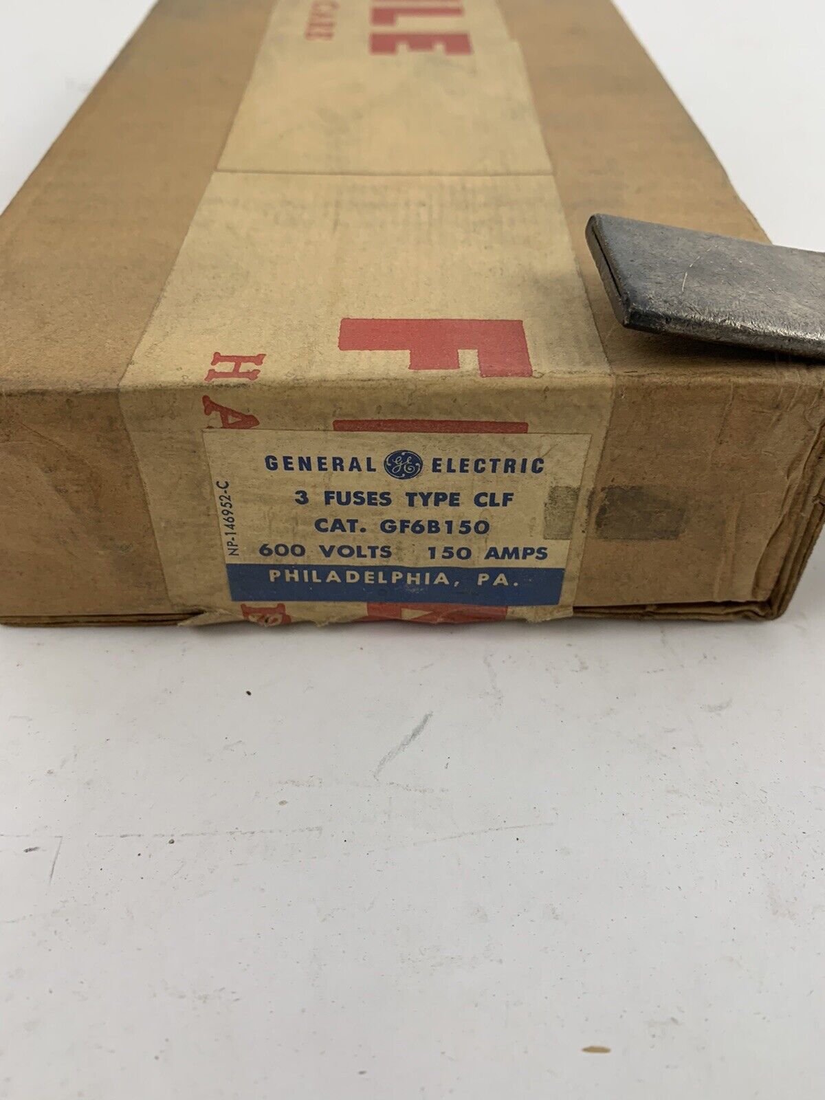 General Electric GF6B150 Type CLF 150A 600V Fuse "Lot of 3"