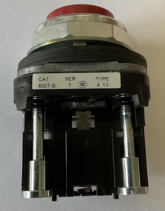 ALLEN BRADLEY 800T-B PUSHBUTTON RED SER.T W/800T-XD2
