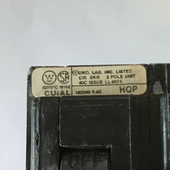 WESTINGHOUSE HQP2125 CIRCUIT BREAKER 120/240VAC 2POLE  QUICKLAG