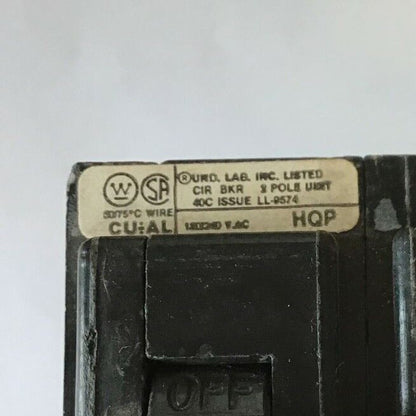 WESTINGHOUSE HQP2125 CIRCUIT BREAKER 120/240VAC 2POLE  QUICKLAG