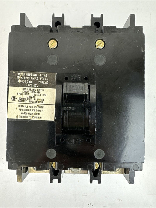 SQUARE D Q2L3150 150AMP 240VAC 3POLE CIRCUIT BREAKER
