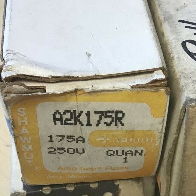 GOULD SHAWMUT A2K175R FUSE TIME DELAY AMP-TRAP 175A 250VAC CLASS K1 ***LOTOF3***