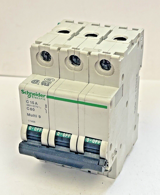 SCHNEIDER - 17466 - C 15 A - 480Y/ 277V, 15 A - MULTI 9 CIRCUIT BREAKER