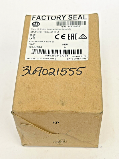 ALLEN BRADLEY - 1794-IB16 SER A - FLEX  16 POINT DIGITAL INPUT MODULE