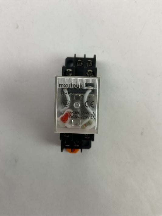 MXUTEUK HH52P-L RELAY 6-380VAC 5A 6-220VDC 5A PYF08A-E RELAY SOCKET 250VAC 7A