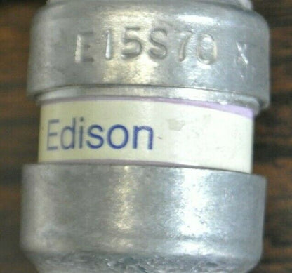 EDISON E15S70X HIGH SPEED RECTIFIER FUSE / 150V / 70A / NEW SURPLUS / EACH