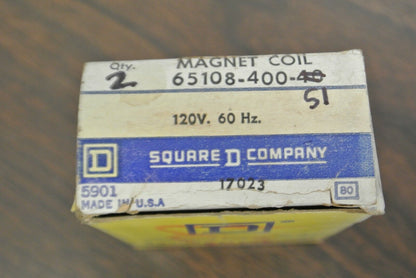 LOT of 2 / SQUARE D C65108-400-51 / MAGNET COIL / 230V, 277V / NEW SURPLUS