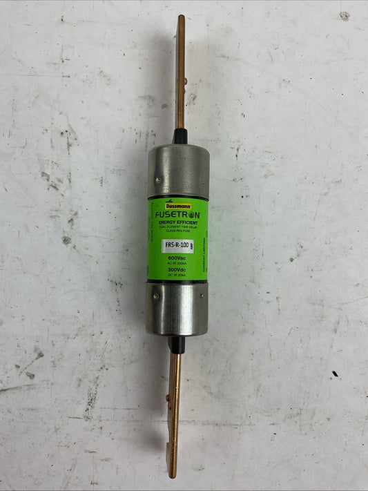 FUSETRON FRS-R-100 300VDC 600VAC 100AMP ENERGY EFFICIENT CLASS K5 FUSE