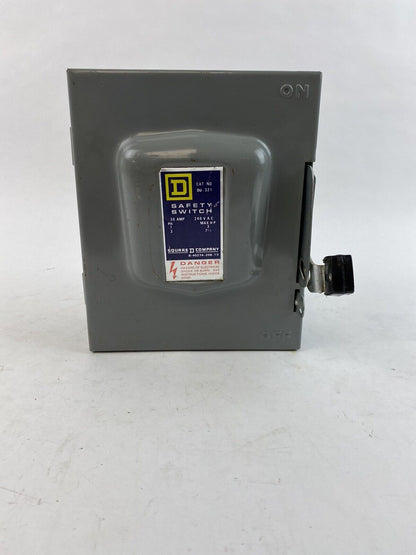 Square D DU-321 Series C2 30A 240VAC Safety Switch