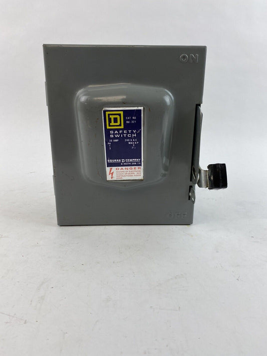 Square D DU-321 Series C2 30A 240VAC Safety Switch