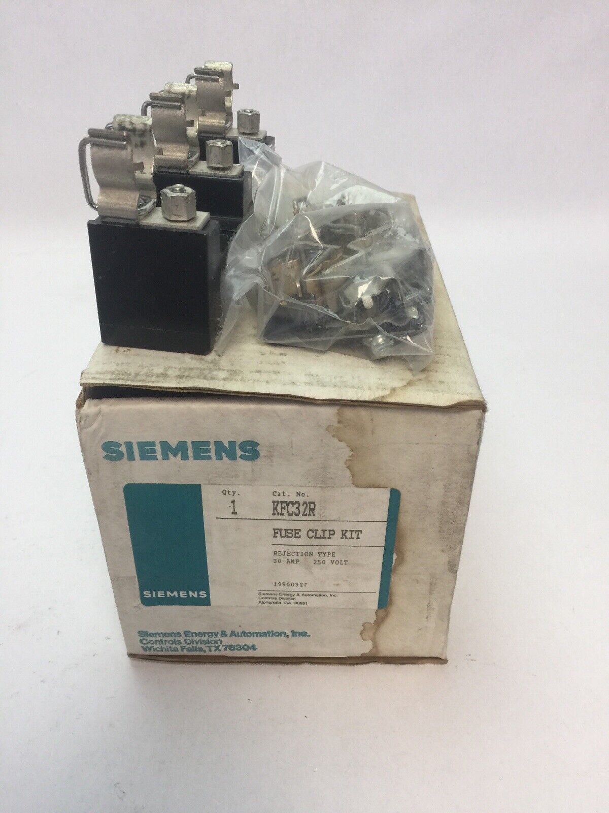 SIEMENS KFC32R FUSE CLIP KIT REJECTION TYPE 30 AMP 250 VOLT