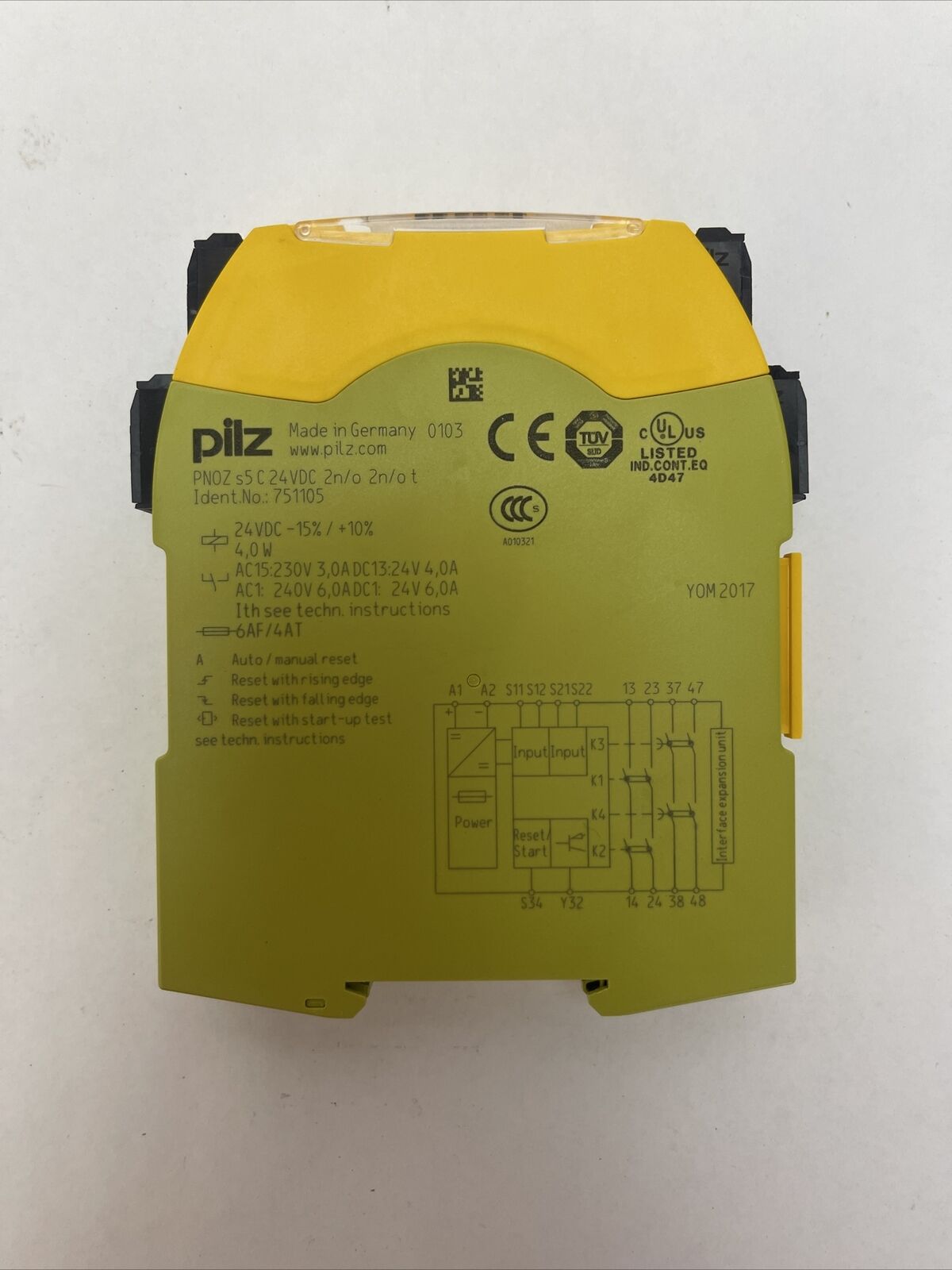 PILZ PNOZ s5 C 24VDC 2n/o 2n/o t SAFETY RELAY 230-240VAC 24VDC