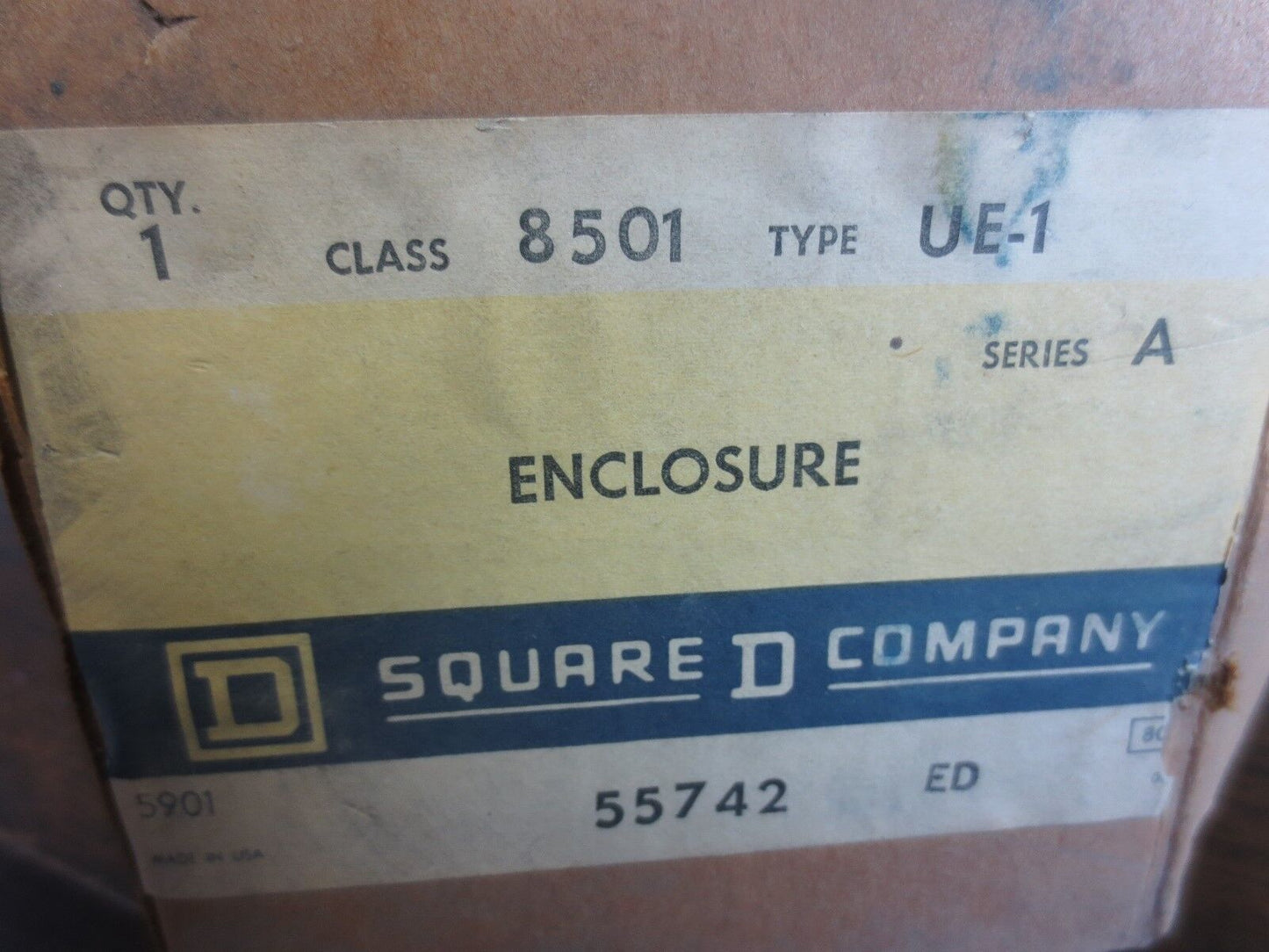SQUARE D 8501 UE-1 Ser. A ENCLOSURE 55742 - NEW SURPLUS