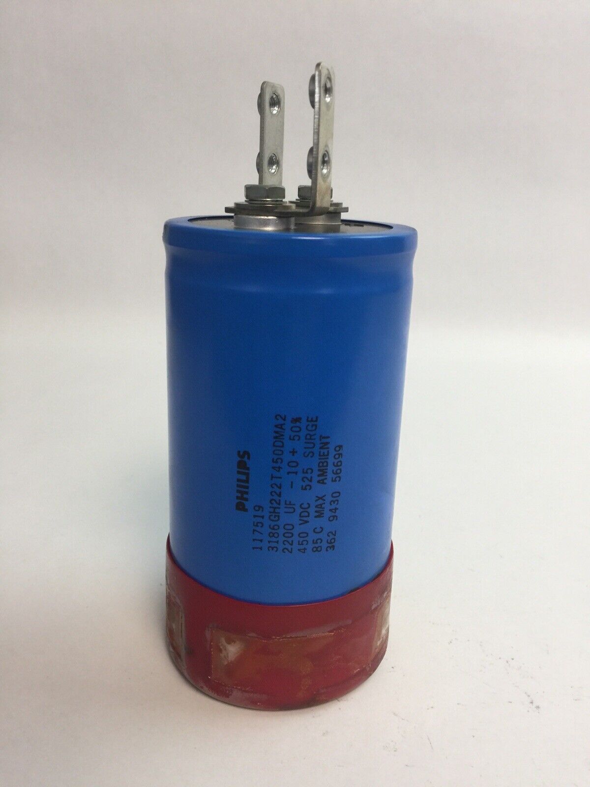 PHILLIPS 117519 CAPACITOR 2200UF -10+50% 450VDC 525 SURGE 85 C MAX AMBIENT