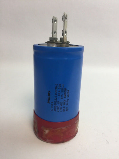 PHILLIPS 117519 CAPACITOR 2200UF -10+50% 450VDC 525 SURGE 85 C MAX AMBIENT