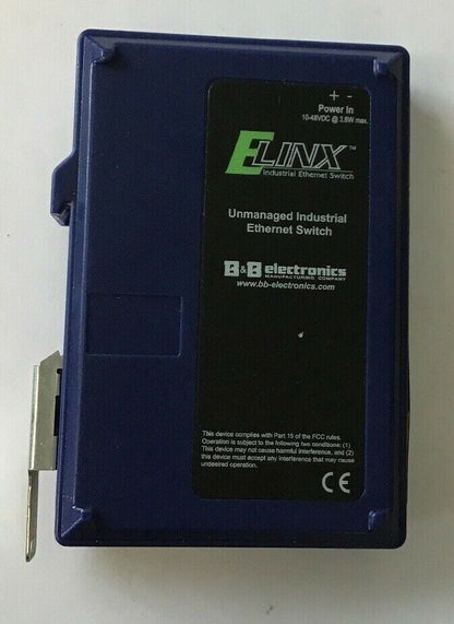 ELINX B&B ELECTRONICS EIR203 UNMANAGED INDUSTRIAL ETHERNET SWITCH 10-48VDC@3.8W