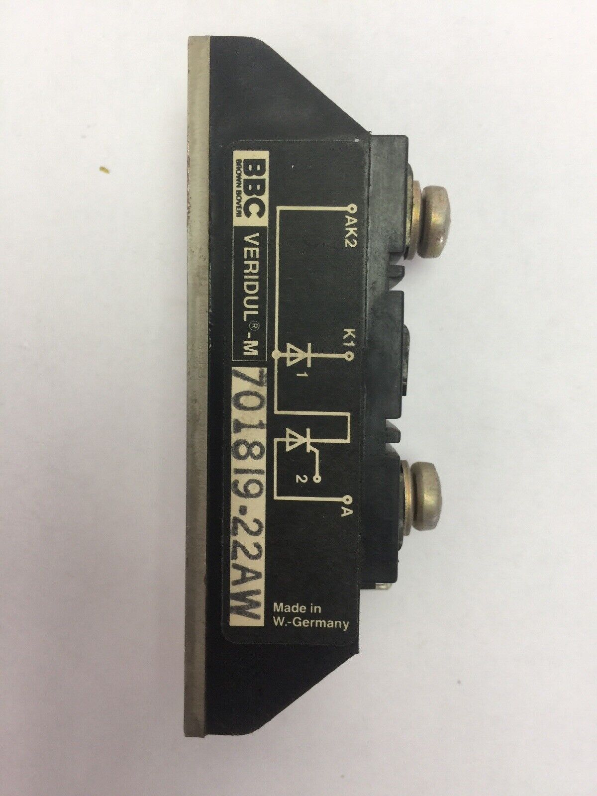 BBC BROWN BOVERI VERIDUL-M 701819-22AW POWER BLOCK MODULE