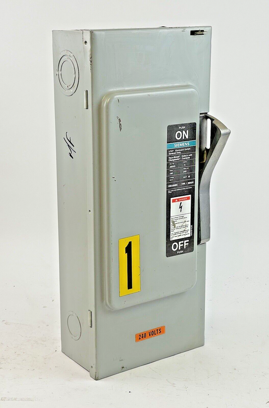 SIEMENS / ITE - JU323 SER. A - SAFETY SWITCH - 100 A, 240 VAC, 250 VDC, TYPE 1