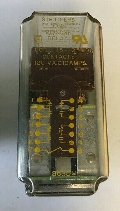 STRUTHERS-DUNN C219XDXP RELAY 115-125VDC 120VAC 10A