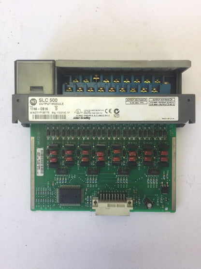ALLEN BRADLEY 1746-OB16 OUTPUT MODULE SER D 10-50VDC