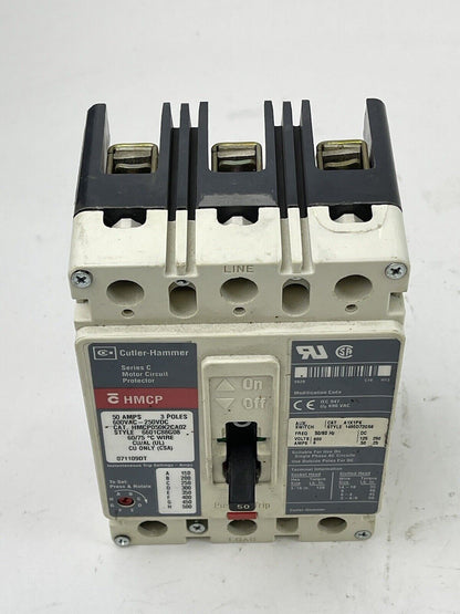 WESTINGHOUSE / EATON -HMCP050K2CA02- MOTOR CIRCUIT PROTECTOR - 50A/3POLE/600VAC