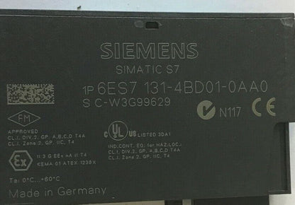 SIEMENS 6ES7 131-4BD01-0AA0 INPUT MODULE 4 DI 24VDC***LOTOF2***