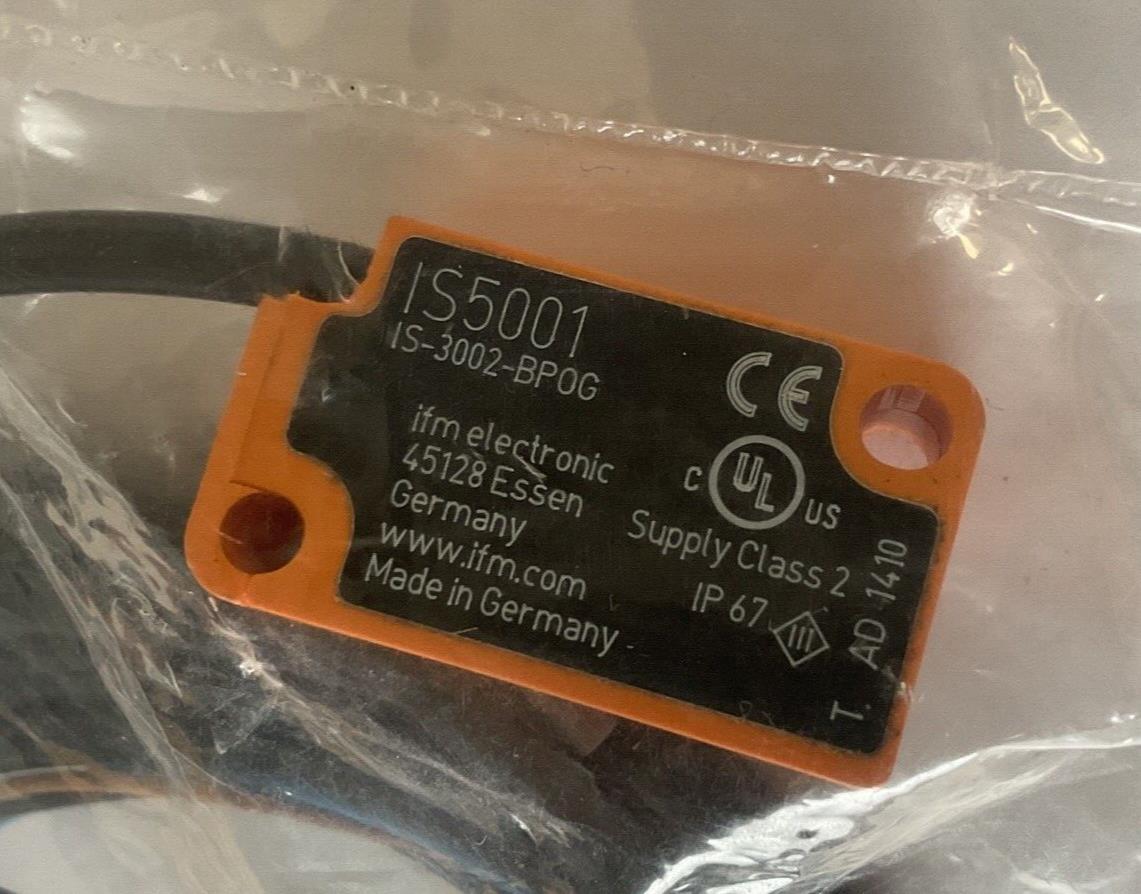 IFM IS5001 IS-3002-BPOG PROXIMITY SENSOR SUPPLY CLASS 2
