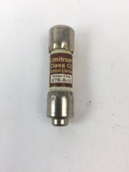 LIMITRON KTK-R-15 CLASS CC CURRENT LIMITING FUSE 15AMP 600VAC