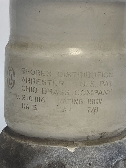 THOREX DISTRIBUTION ARRESTER 210186 TYPE DA15 15KV