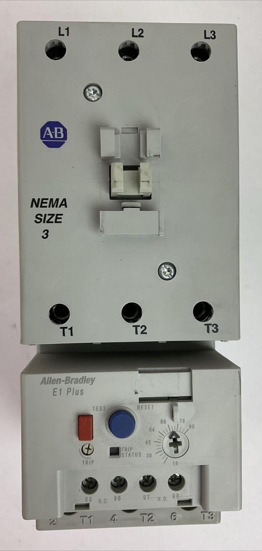 ALLEN BRADLEY STARTER (300-DOD*930 CONTACTOR COIL 24VDC 193EEGE OVERLOAD RELAY)