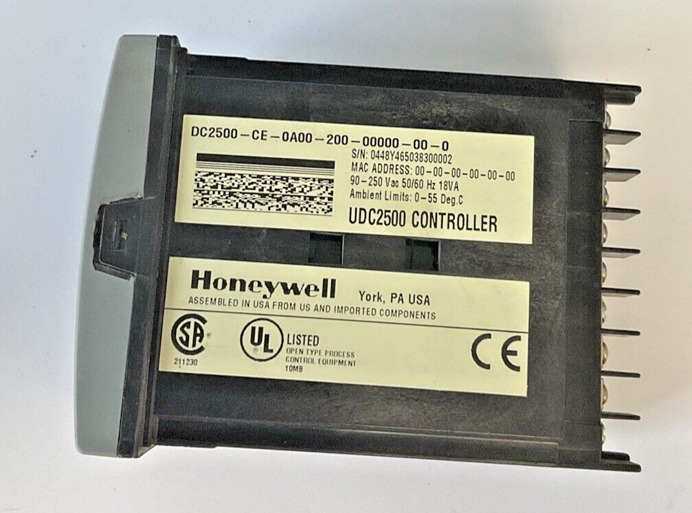 HONEYWELL DC2500-CE-0A00-200-00000-00-0 TEMPERATURE CONTROLLER 250VAC 50/60HZ