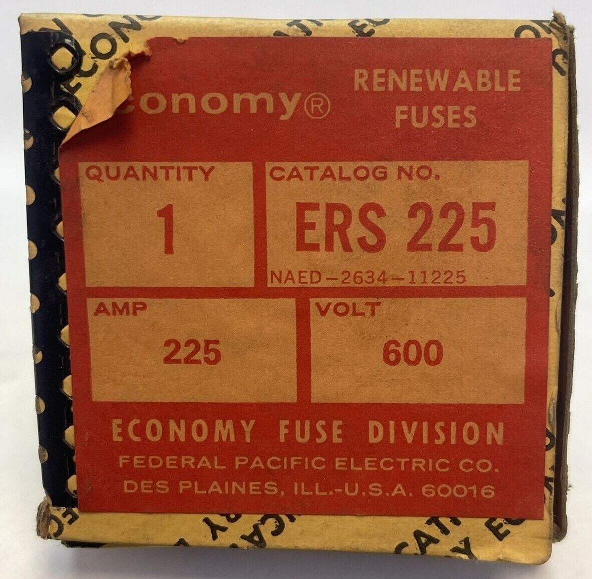ECONOMY ERS 225 RENEWABLE FUSE 225AMP 600V