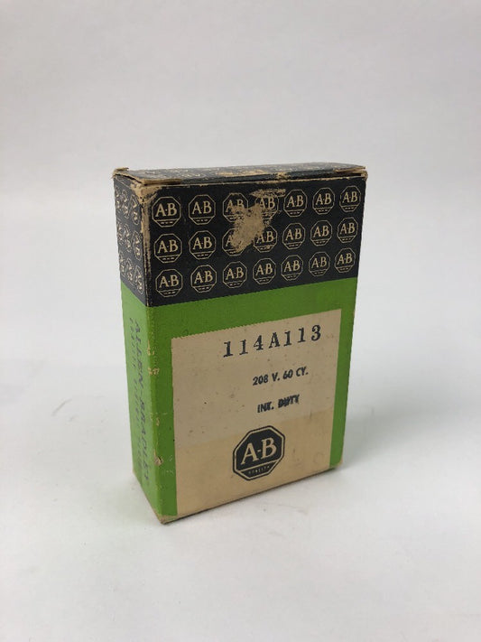 ALLEN BRADLEY 114A113 COIL 208 V 60 CY INT. DUTY  NEW IN ORIGINAL BOX