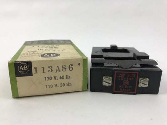 Allen Bradley 113A86 Coil New In Original Box 120 V 60 HZ 110 V 50 HZ