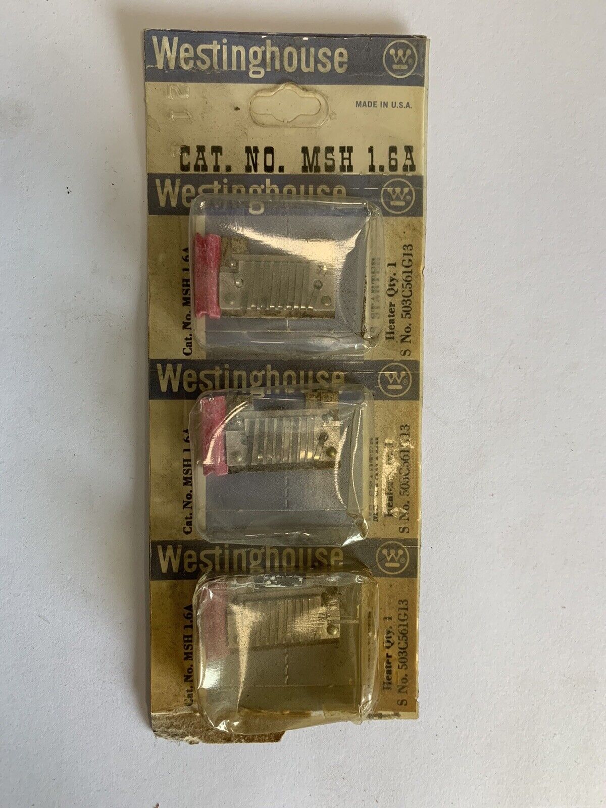 Westinghouse Starter Heater MSH1.6A "Lot of 3"