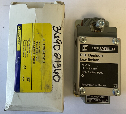 SQUARE D HL100WN2M16 LIMIT SWITCH SER.F TYPE L