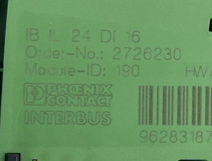 PHOENIX CONTACT IB IL 24 DI 16 INTERBUS INPUT TERMINAL BLOCK