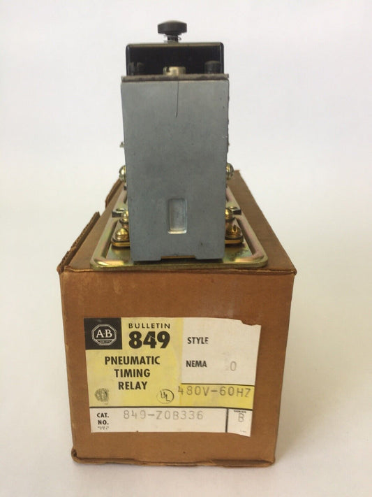 ALLEN BRADLEY 849-Z0B336 PNEUMATIC TIMING RELAY 600VAC 21A241 COIL 480V 60HZ