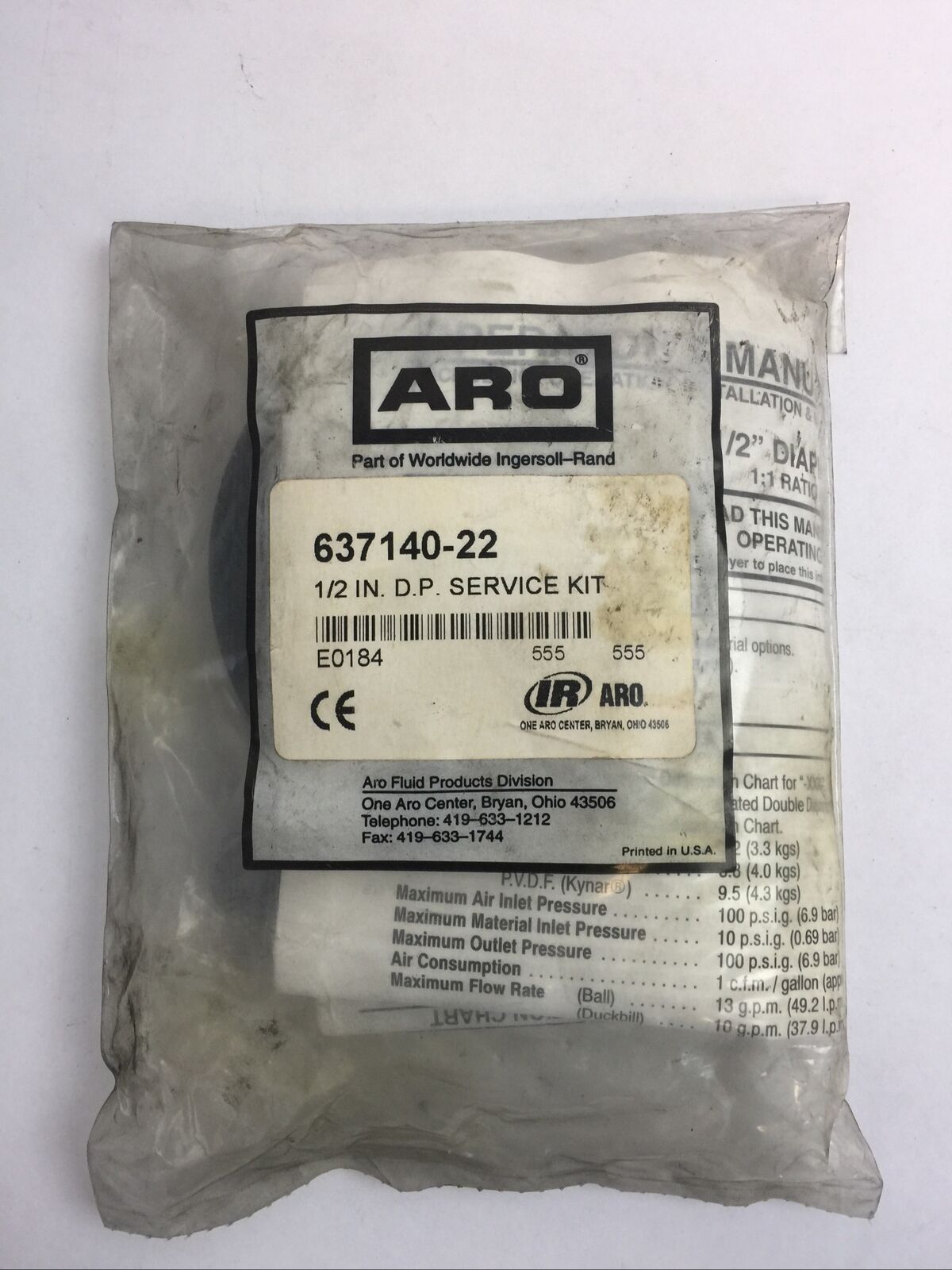 ARO 637140-22 1/2 IN. D.P. SERVICE KIT