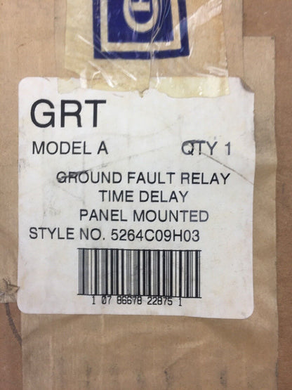 CUTLER HAMMER GRT GROUND FAULT RELAY TIME DELAY PANEL MOUNT OUTPUT 10A 250VAC